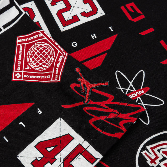 Flight Essentials Grade School Short Sleeve Shirt (Black/Red)