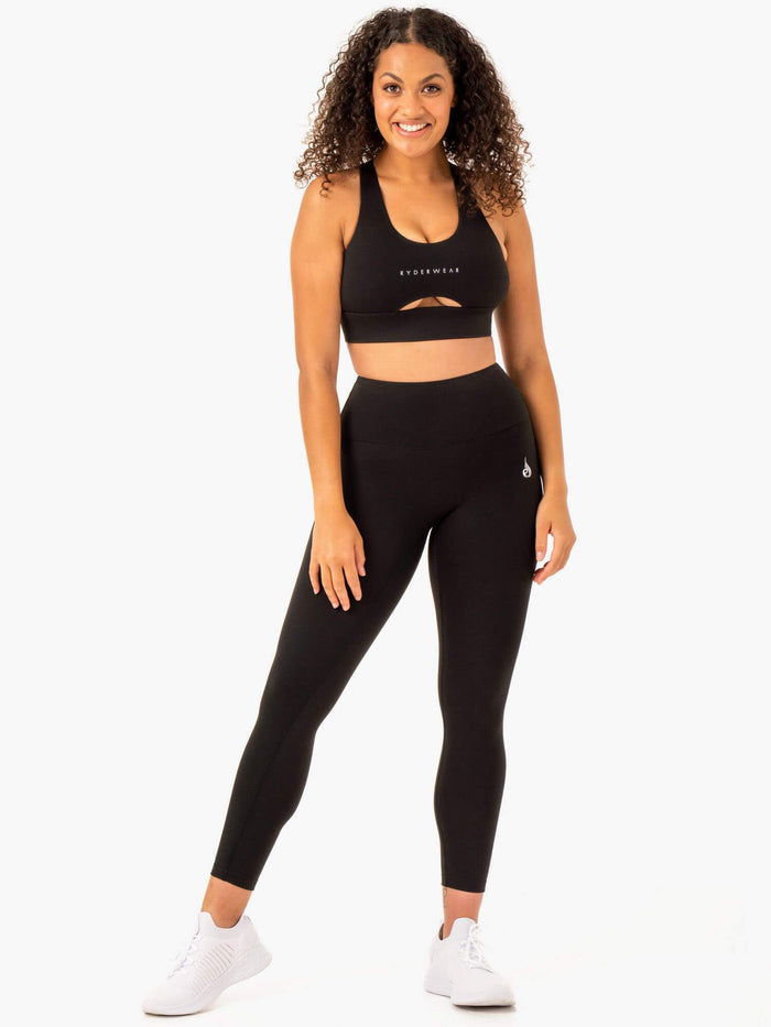 Focus Contour Sports Bra - Black Clothing Ryderwear