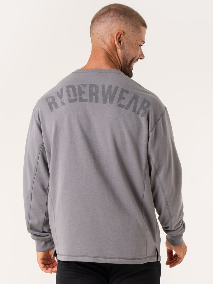 Force Crew Neck - Charcoal Clothing Ryderwear