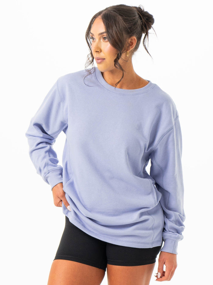 Force Crew Neck - Lilac Blue Clothing Ryderwear