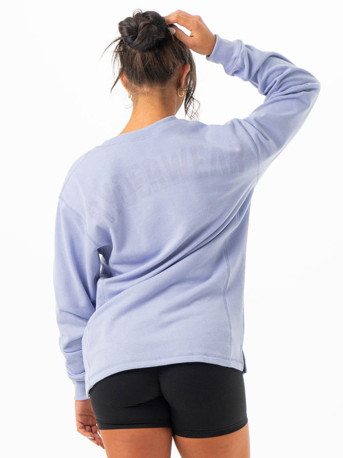 Force Crew Neck - Lilac Blue Clothing Ryderwear