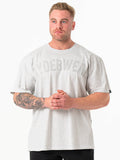 Force Oversized T-Shirt - Chalk Grey Marl Clothing Ryderwear