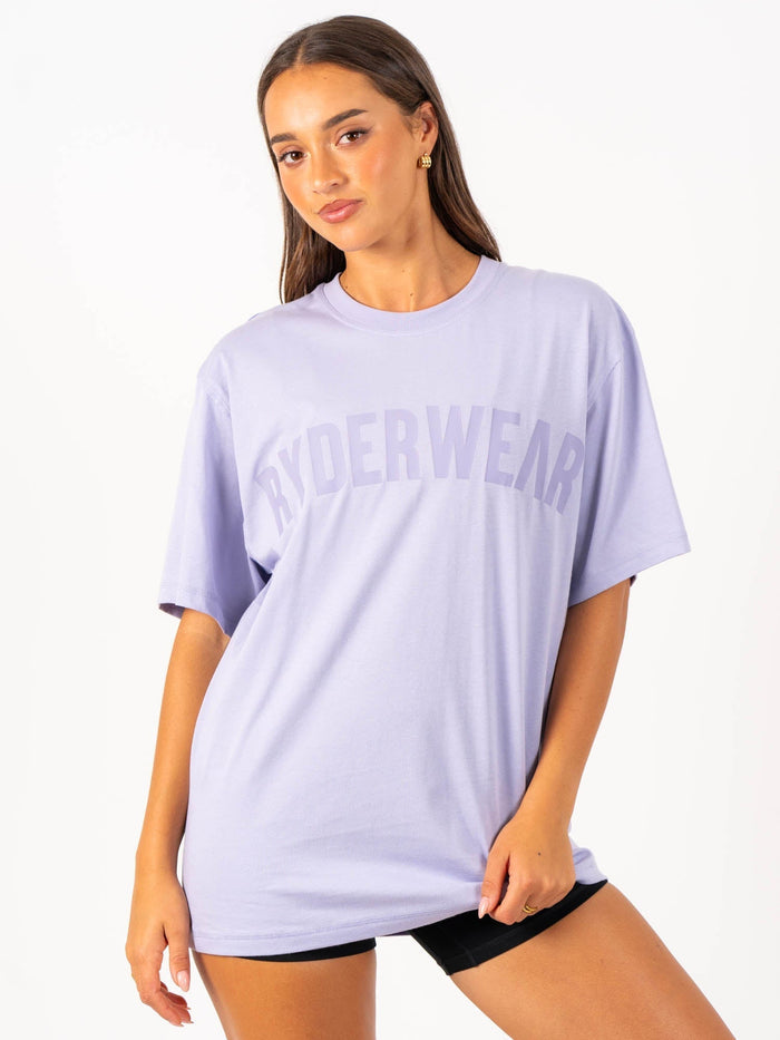 Force Oversized T-Shirt - Lavender Clothing Ryderwear