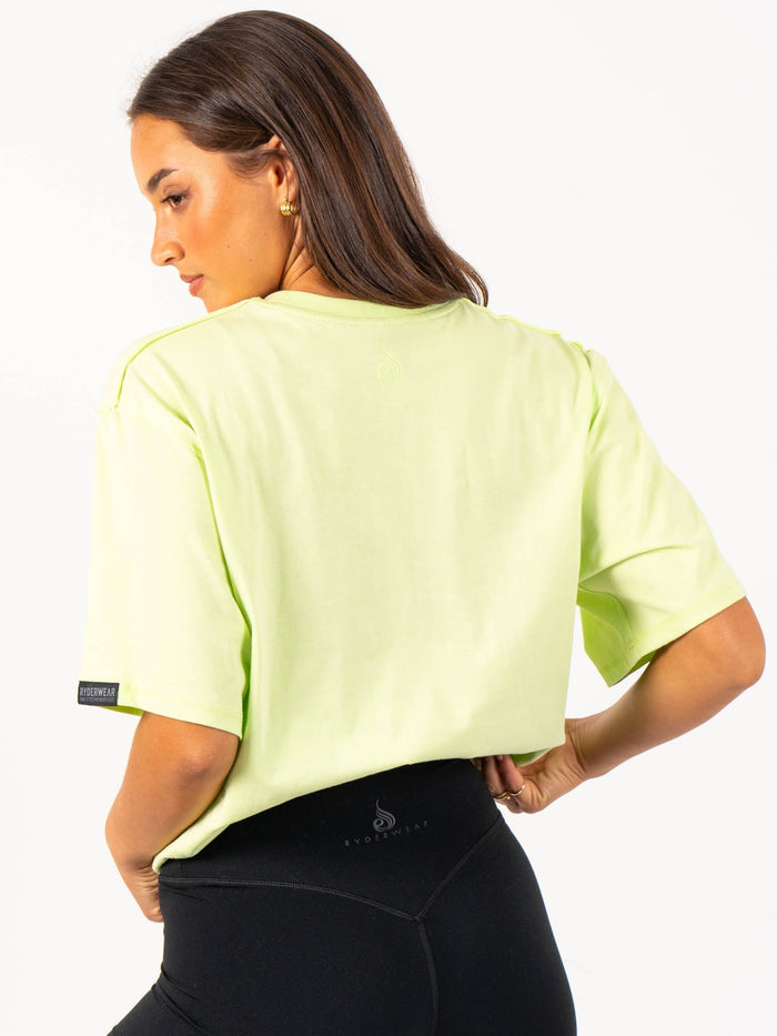 Force Oversized T-Shirt - Lime Clothing Ryderwear