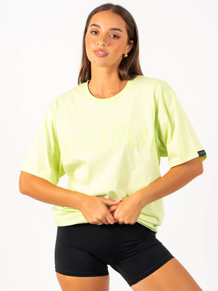 Force Oversized T-Shirt - Lime Clothing Ryderwear