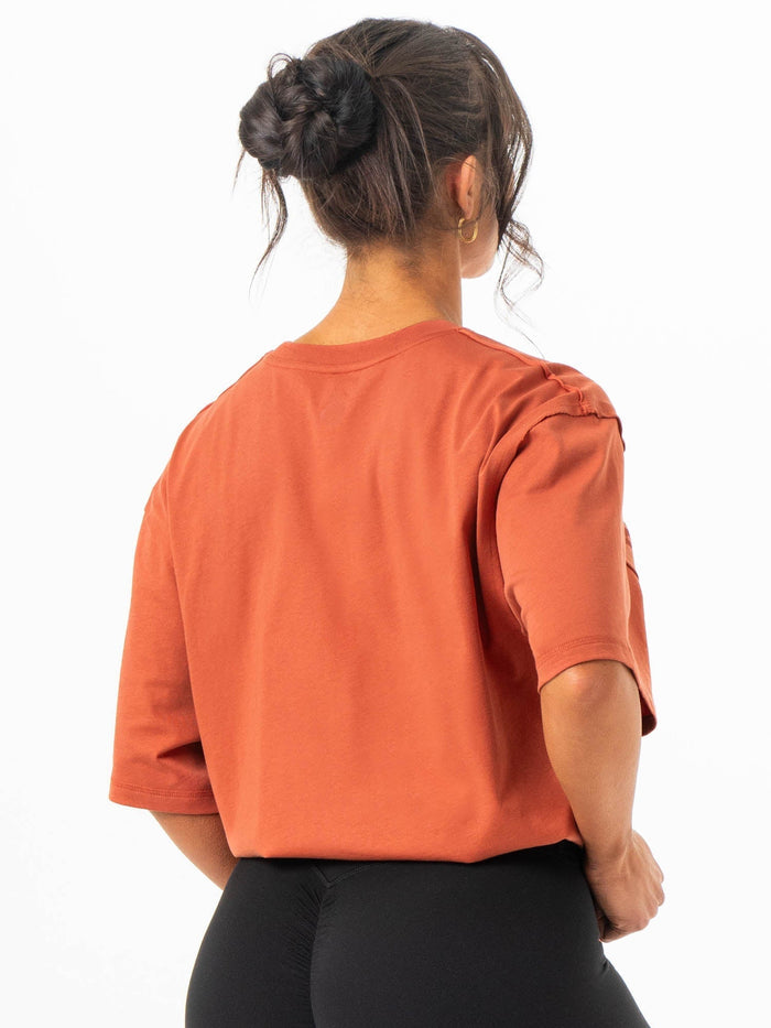 Force Oversized T-Shirt - Terracotta Clothing Ryderwear