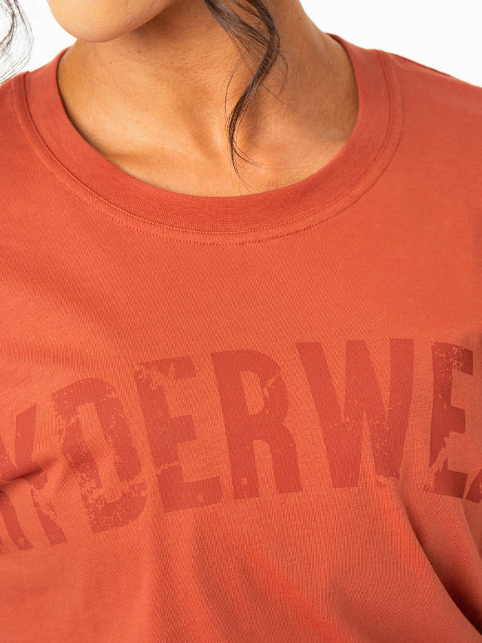 Force Oversized T-Shirt - Terracotta Clothing Ryderwear