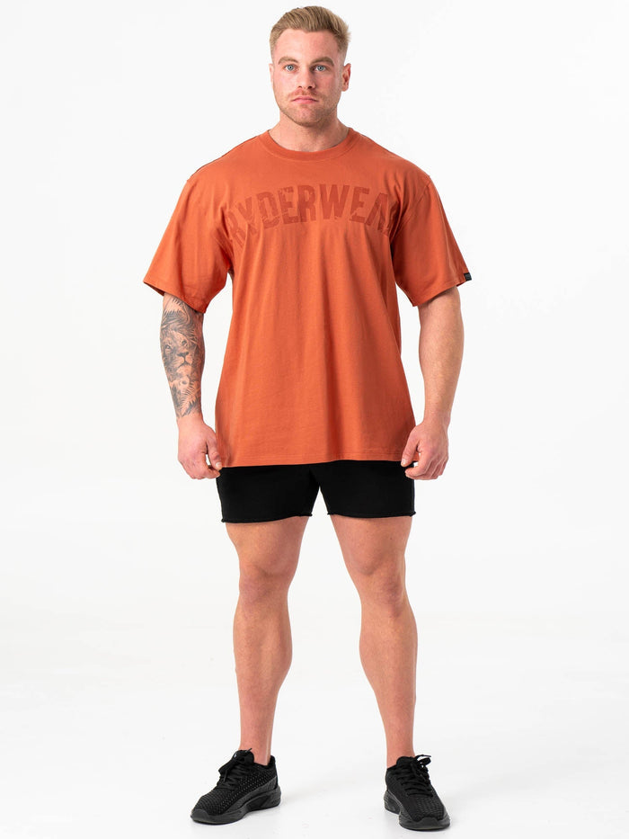 Force Oversized T-Shirt - Terracotta Clothing Ryderwear