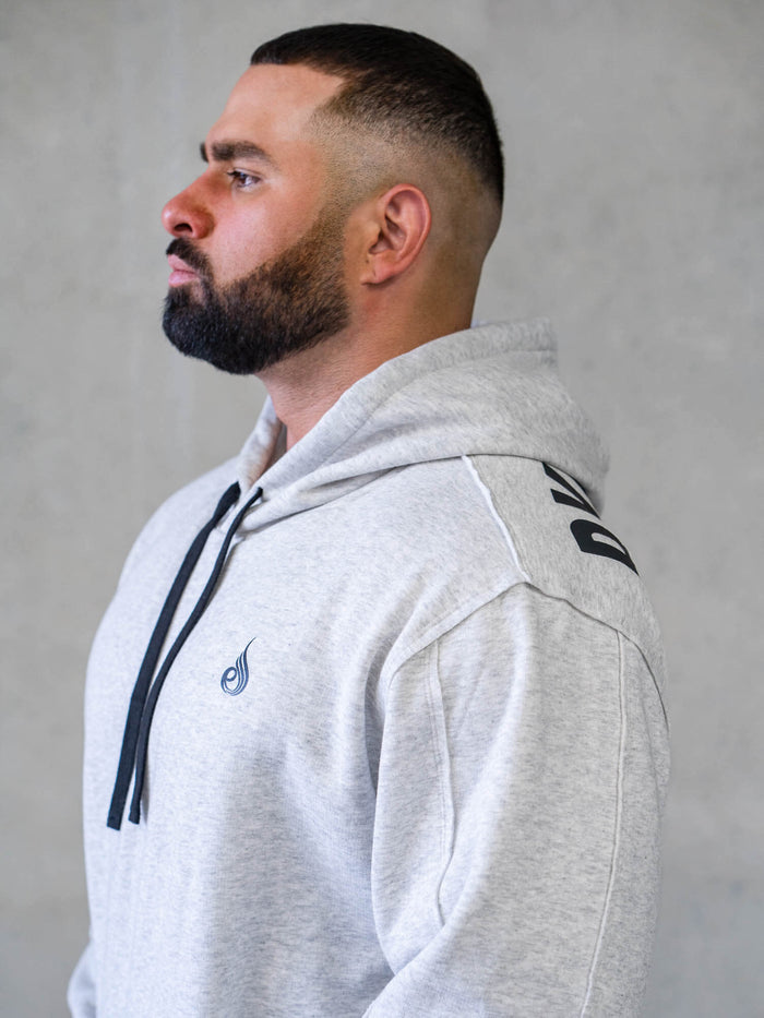 Force Pullover Hoodie - Chalk Grey Marl Clothing Ryderwear