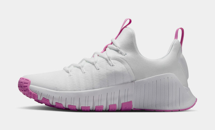 Free Metcon 6 Womens Running Shoes (White/Playful Pink)