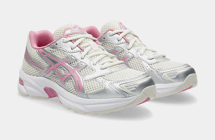 Gel 1130 Grade School Running Shoes (Cream/Sweet Pink)
