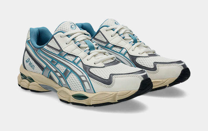 Gel-NYC 2055 Mens Running Shoes (Cream/Blue Teal)