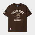 Golden State Warriors City Mens Short Sleeve Shirt (Brown/White)