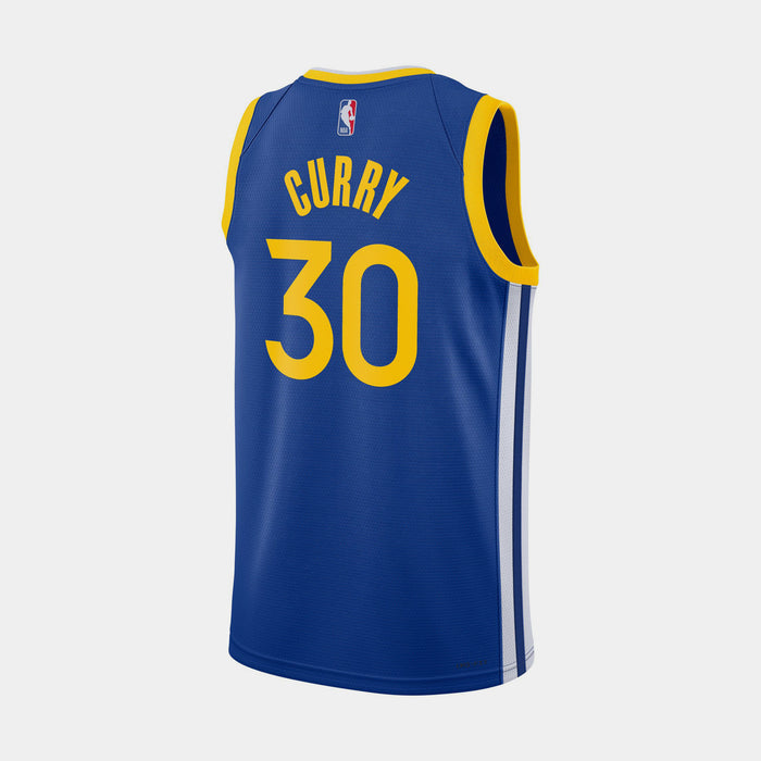 Golden State Warriors Icon Edition Dri Fit Mens Jersey (Rush Blue)