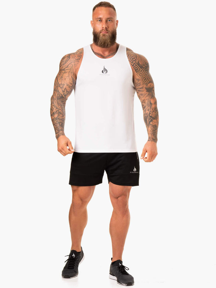 Heighten Mesh Regular Tank - White Clothing Ryderwear