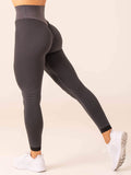 Honeycomb Scrunch Seamless Leggings - Charcoal Clothing Ryderwear