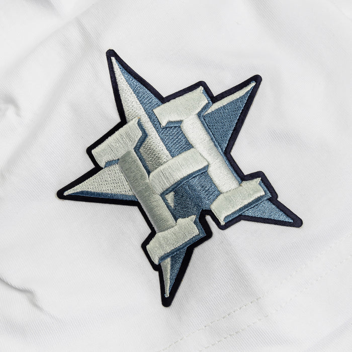 Houston Astros Country Club Mens Short Sleeve Shirt (White/Blue)