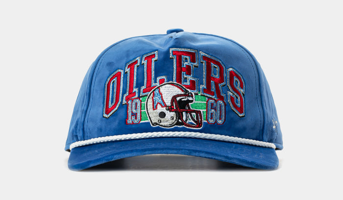 Houston Oilers Go Big Hitch Snapback Mens Hat (Blue/White)