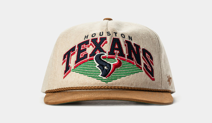 Houston Texans Wool Snapback Mens Hat (Beige/Red)