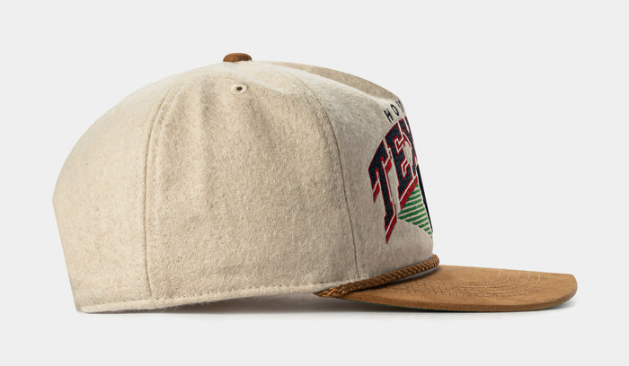 Houston Texans Wool Snapback Mens Hat (Beige/Red)