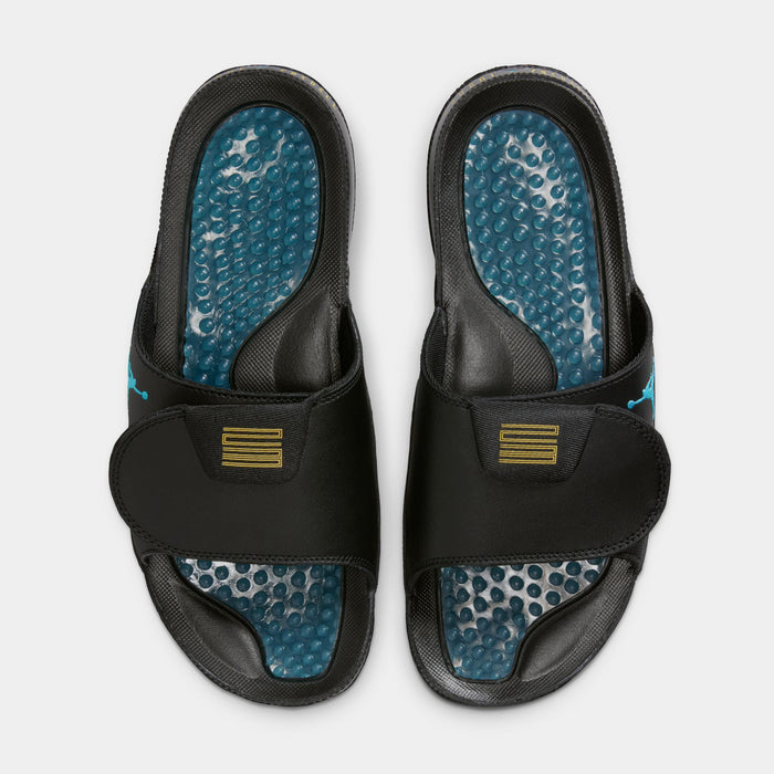 Hydro XI Retro Slide Mens Sandals (Black/Varsity Maize/Gamma Blue)