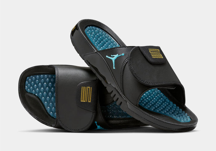 Hydro XI Retro Slide Mens Sandals (Black/Varsity Maize/Gamma Blue)