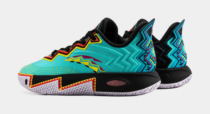 Kai 2 Retro 90s Mens Basketball Shoes (Teal/Black/Orange) Final Sale