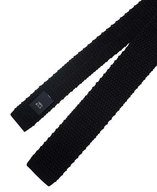 Kamakura Classic Black Knit Tie