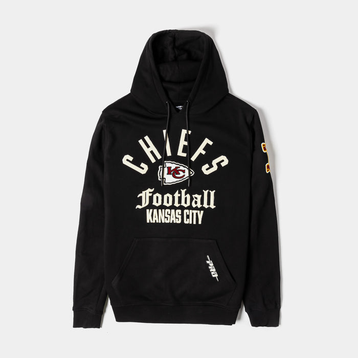Kansas City Chiefs Original Fleece Pullover Mens Hoodie (Black/White)