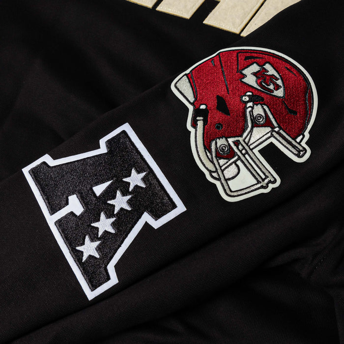 Kansas City Chiefs Original Fleece Pullover Mens Hoodie (Black/White)