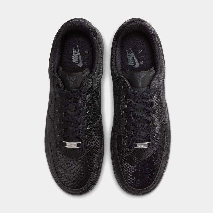 Kobe Air Force 1 Low Triple Black Mens Lifestyle Shoes (Black/Black)