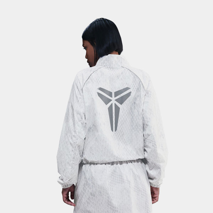 Kobe Light Woven Zip Up Womens Jacket (White/Silver)