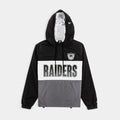 Las Vegas Raiders Quarter Zip Mens Jacket (Black/Grey)
