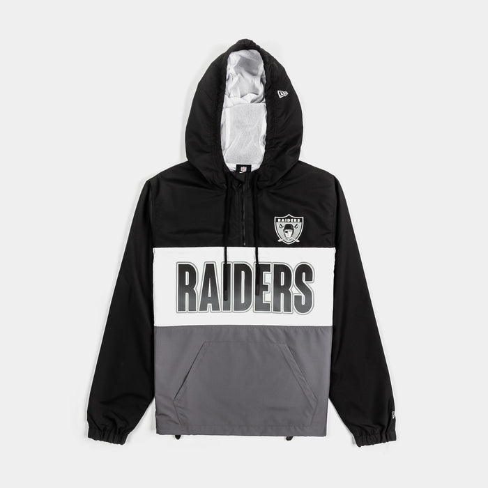 Las Vegas Raiders Quarter Zip Mens Jacket (Black/Grey)