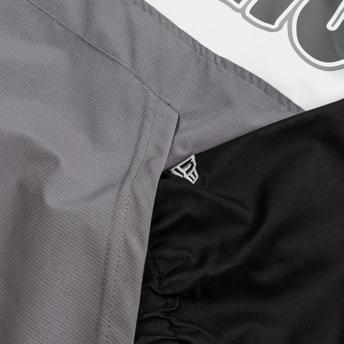 Las Vegas Raiders Quarter Zip Mens Jacket (Black/Grey)