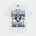 Las Vegas Raiders Sport Classics Mens Short Sleeve Shirt (White/Grey)