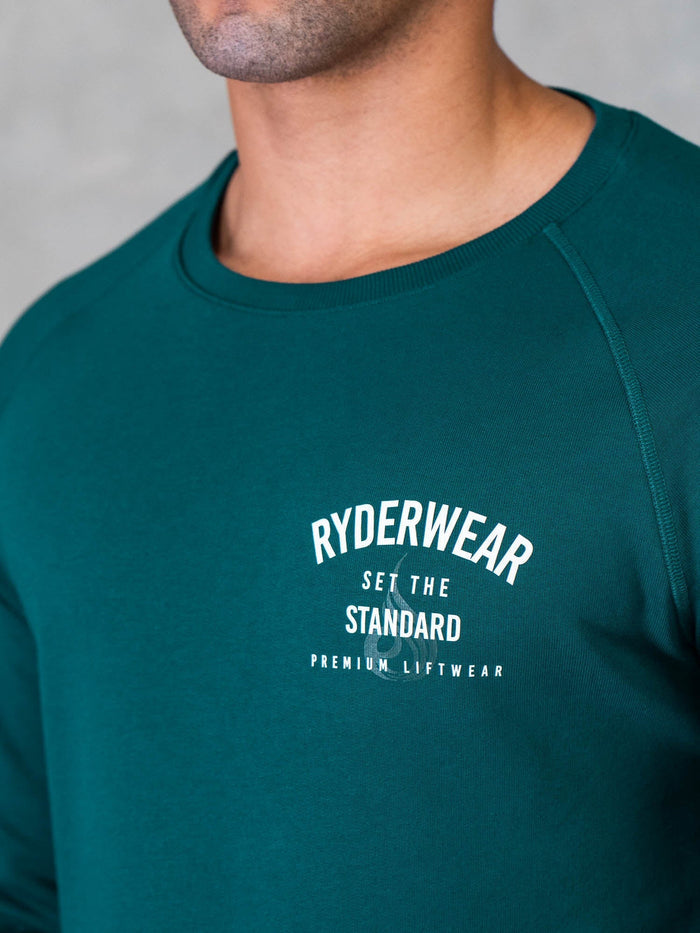 Legacy Crewneck - Emerald Clothing Ryderwear