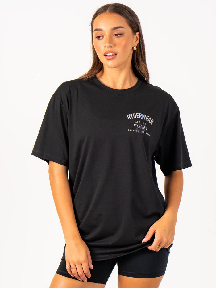 Legacy Mesh T-Shirt - Black Clothing Ryderwear