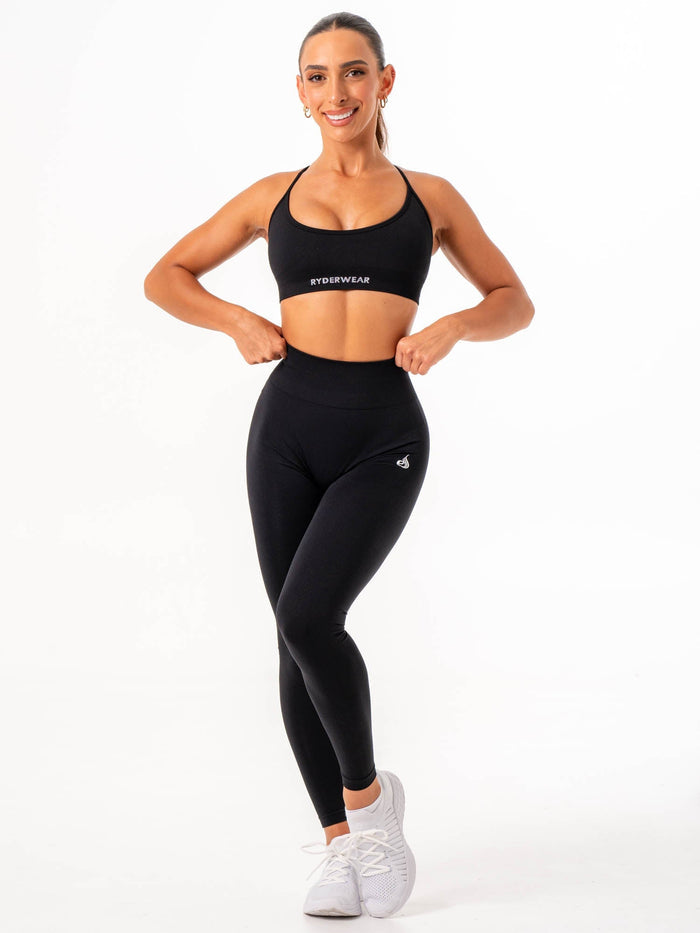 Lift 2.0 BBL Seamless Leggings - Black Clothing Ryderwear
