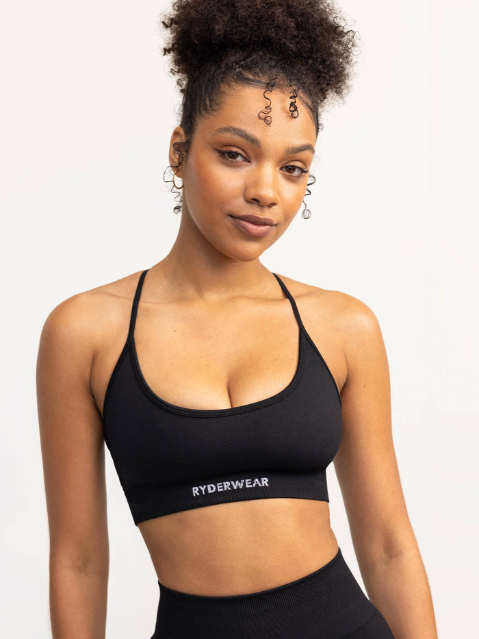 Lift 2.0 Seamless Sports Bra - Black Clothing Ryderwear