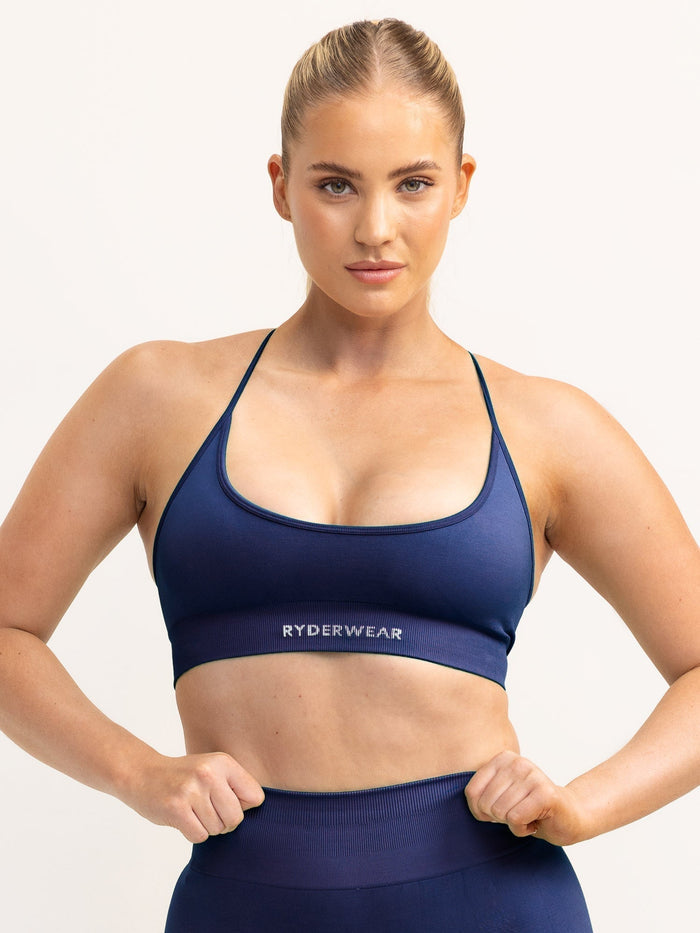 Lift 2.0 Seamless Sports Bra - Navy Clothing Ryderwear