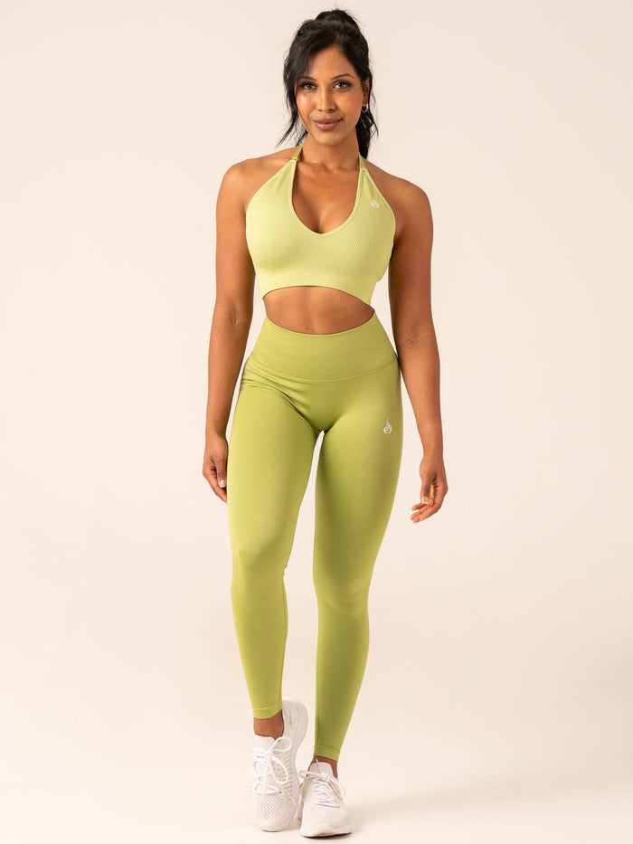 Lift BBL Scrunch Seamless Leggings - Olive Clothing Ryderwear