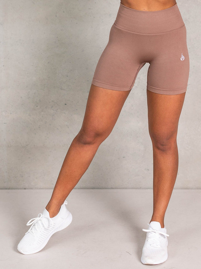 Lift BBL Scrunch Seamless Shorts - Almond Clothing Ryderwear