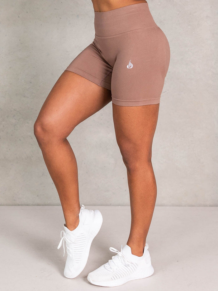 Lift BBL Scrunch Seamless Shorts - Almond Clothing Ryderwear