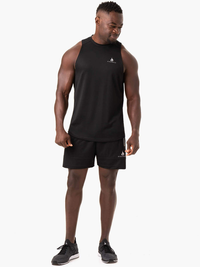 Lift Mesh Baller Tank - Black Clothing Ryderwear