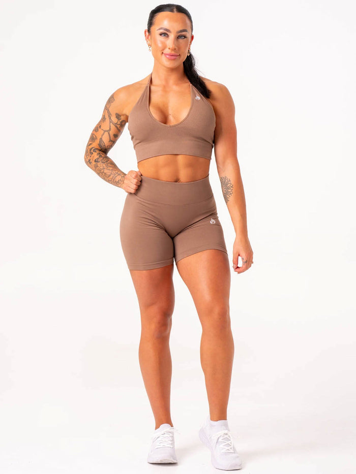 Lift Scrunch Shorts - Almond Clothing Ryderwear