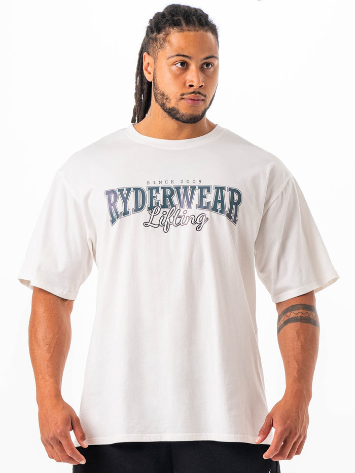 Lifting Oversized Tshirt - White Clothing Ryderwear