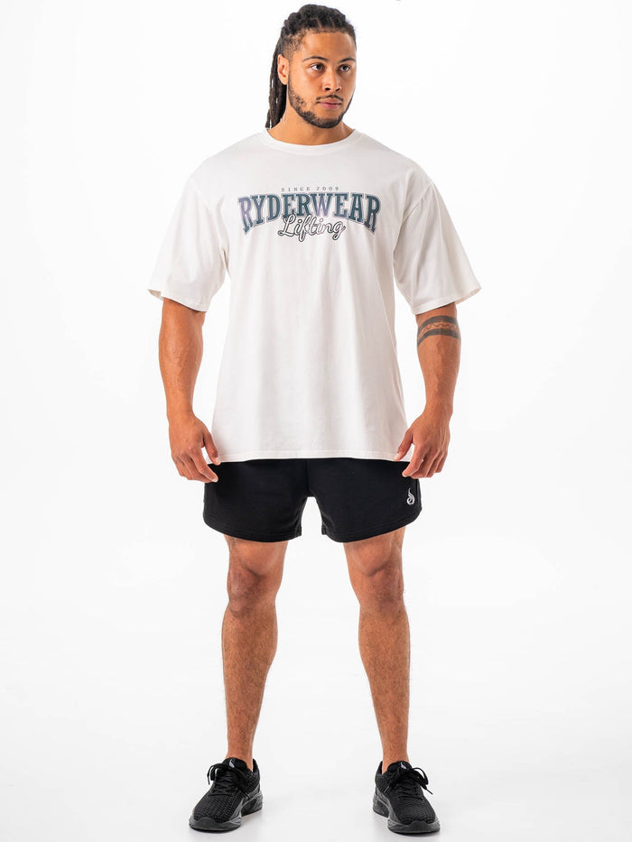 Lifting Oversized Tshirt - White Clothing Ryderwear