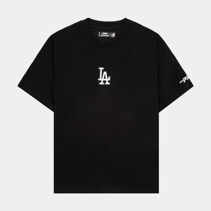 Los Angeles Dodgers Classic Drop Shoulder Mens Short Sleeve Shirt (Black/White)