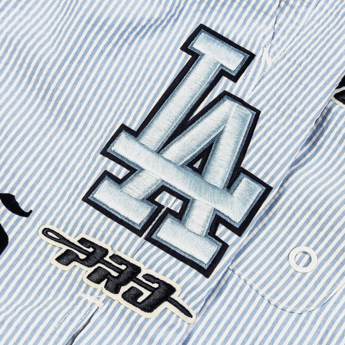 Los Angeles Dodgers Country Club Seersucker Mens Shorts (Blue/White)